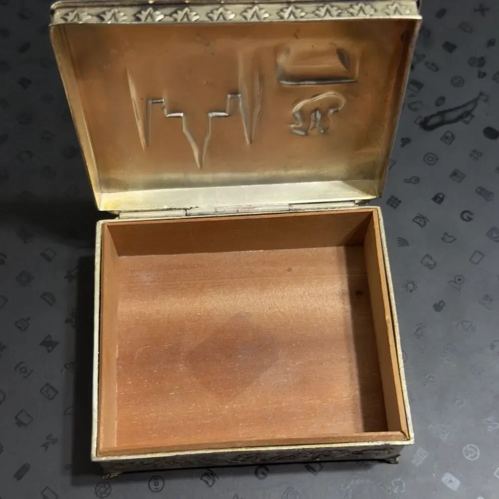 Vintage Metal Keepsake Box Souvenir Of NEW ORLEANS, LA Made In Occupied Japan
